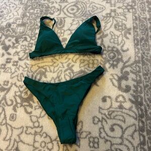 NWOT Amazon Dark Green Bikini Set